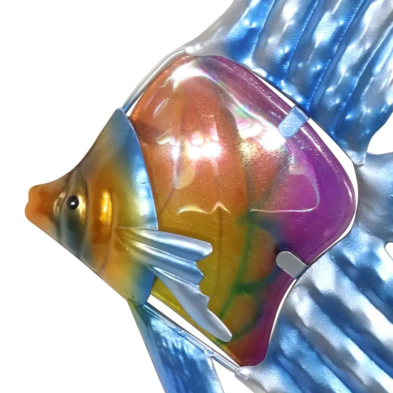 Décoration murale de poisson-ange pour jardin, décoration extérieure, miniatures de jardin, statues et sculptures