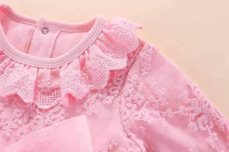 Newborn Baby Girl Dresses Clothes For 0-3 Month Set Party Birthday Dress Outfits 0-1 Years Shoes Tights & Long Socks Christening