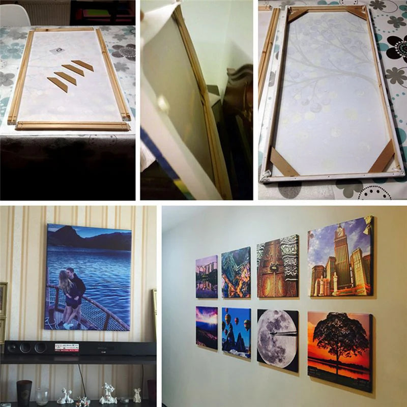 DIY Wooden Pictures Frame for Wall 20x30 30x40 40x50 Wall Art Canvas Paintings Poster Frame Wall Art Wooden Frame Home Decor