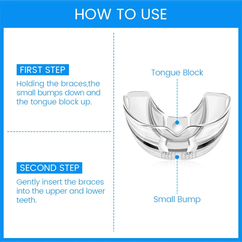 1 Set Teeth Retainer Bruxism Mouth Guard 3 Stages Dental Orthodontic Braces Teeth Straightener Stop Sleeping Anti-Snoring Device