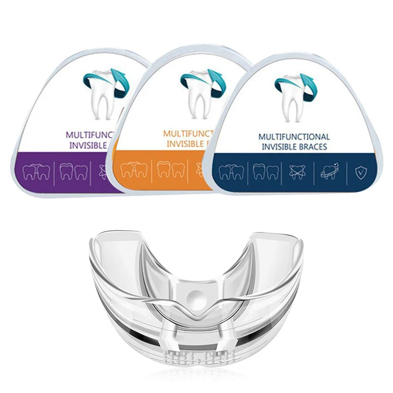 1 Set Teeth Retainer Bruxism Mouth Guard 3 Stages Dental Orthodontic Braces Teeth Straightener Stop Sleeping Anti-Snoring Device