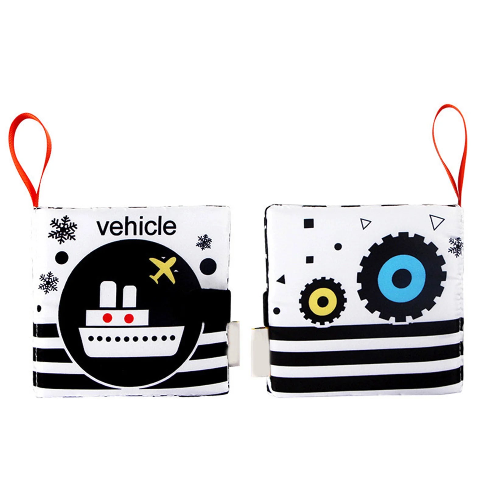 Newborn Soft Cloth Books Black and White Book Books 0-36 Months Early Learning Educational Toys