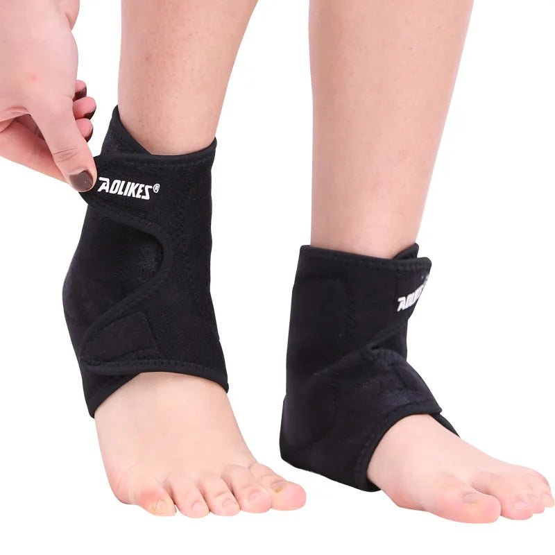 1 paire de ceintures de soutien pour chevilles, thérapie magnétique infrarouge lointain, auto-chauffantes en tourmaline, masseur de talon, soins de santé des pieds