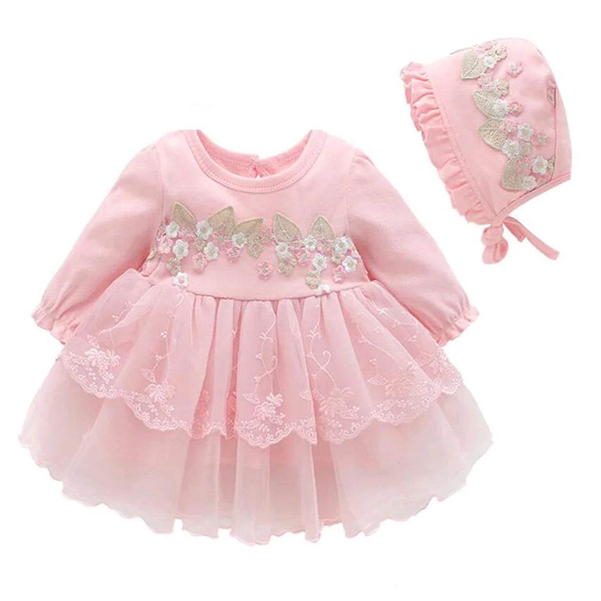 Newborn Baby Girl Dresses Clothes For 0-3 Month Set Party Birthday Dress Outfits 0-1 Years Shoes Tights & Long Socks Christening