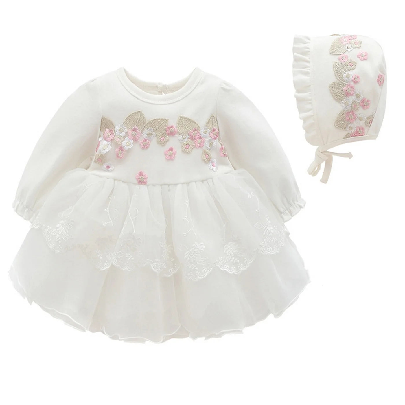 Newborn Baby Girl Dresses Clothes For 0-3 Month Set Party Birthday Dress Outfits 0-1 Years Shoes Tights & Long Socks Christening