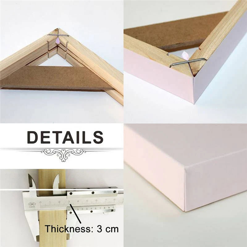 DIY Wooden Pictures Frame for Wall 20x30 30x40 40x50 Wall Art Canvas Paintings Poster Frame Wall Art Wooden Frame Home Decor
