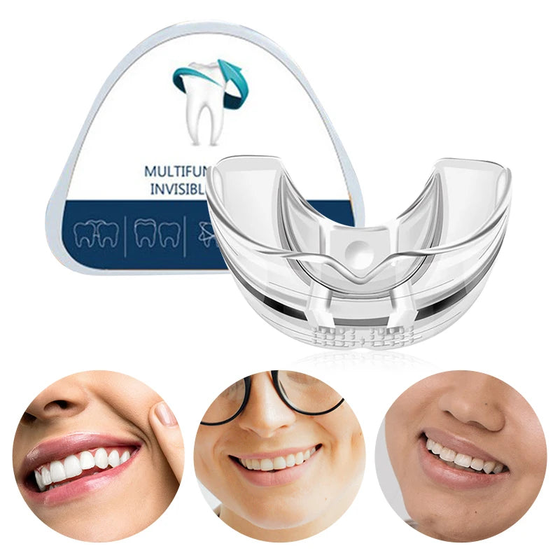 1 Set Teeth Retainer Bruxism Mouth Guard 3 Stages Dental Orthodontic Braces Teeth Straightener Stop Sleeping Anti-Snoring Device