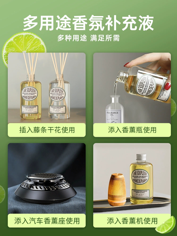 Aromatherapy Replenisher Essential Oil Car Fragrance Water Fire-Free Lime Basil Citrus Lemon Large Bottle Indoor Lasting For Home