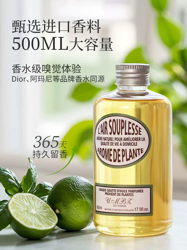 Aromatherapy Replenisher Essential Oil Car Fragrance Water Fire-Free Lime Basil Citrus Lemon Large Bottle Indoor Lasting For Home