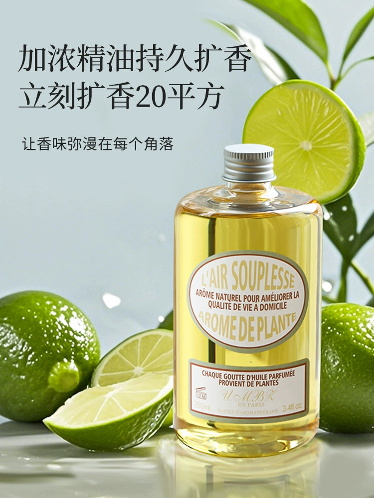 Aromatherapy Replenisher Essential Oil Car Fragrance Water Fire-Free Lime Basil Citrus Lemon Large Bottle Indoor Lasting For Home