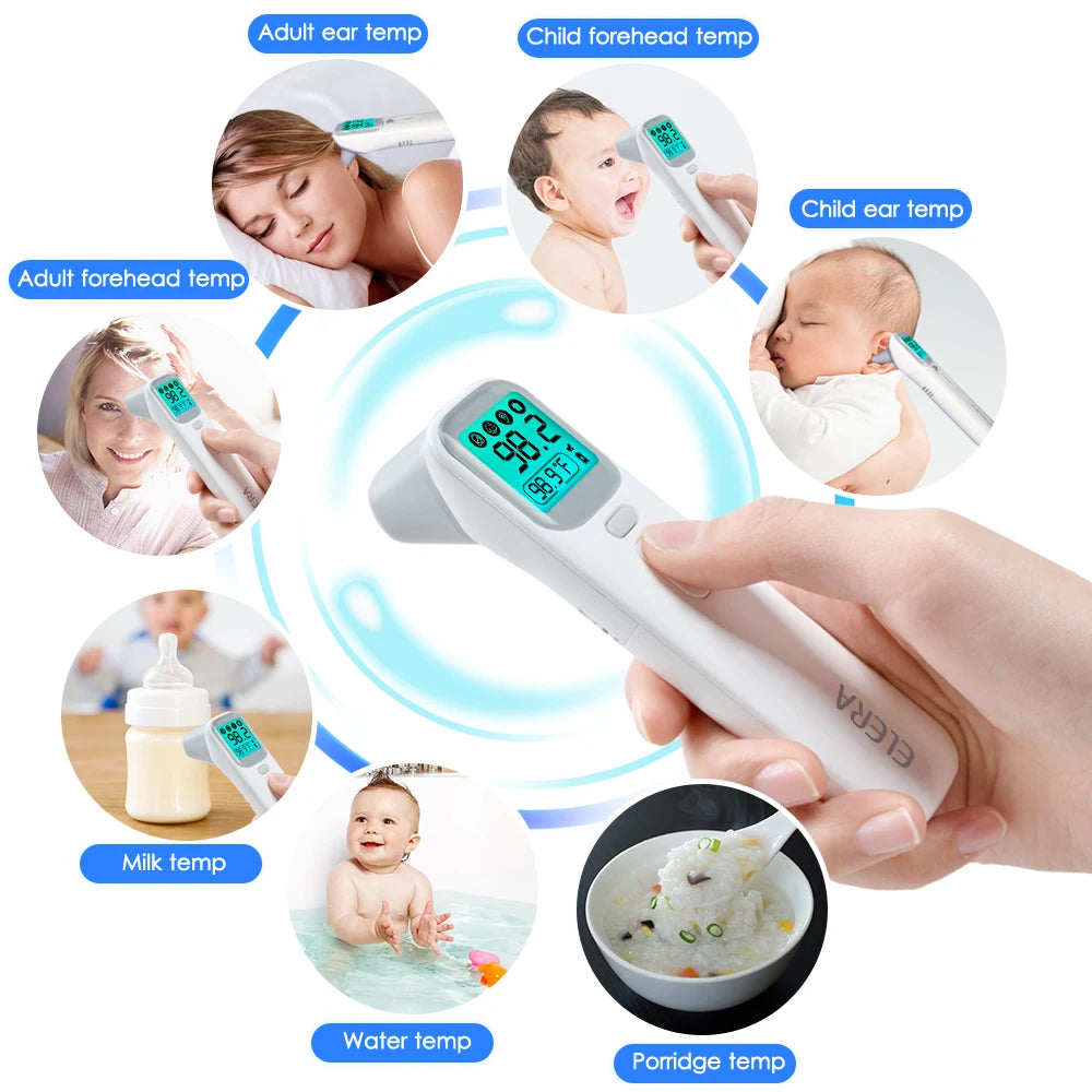 ELERA Infrared Digital Thermometer Forehead Ear Body Fever Termometre Medical Non-contact Temperature Measurement Device