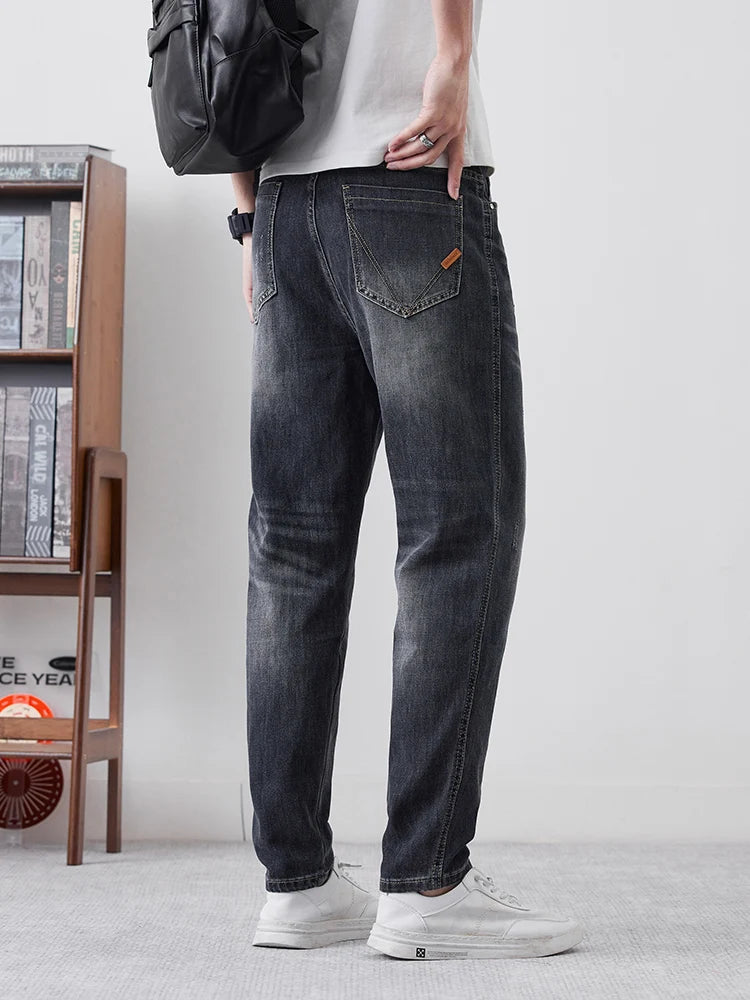 Men's Casual Jeans 2025 New Fashion Loose Tapered Pants Comfortable Personalized Vintage Male Clothes Denim Trousers