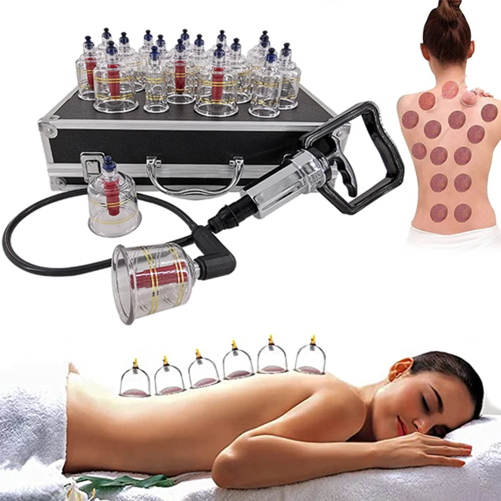 Ensemble de 17 ventouses thérapeutiques en plastique pour massage sous vide