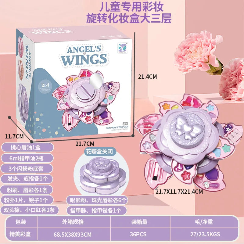 Children'S Cosmetics Toy Set Girl Makeup Box Playing House Toys Girl Makeup Princess Makeup Box Children'S Simulated Makeup Tool