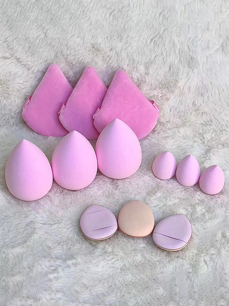 12PCS Makeup Tool Set Size Size Giant Soft Makeup Egg Makeup Powder Suitable for Base Makeup Corner Makeup Setting Novice Makeup
