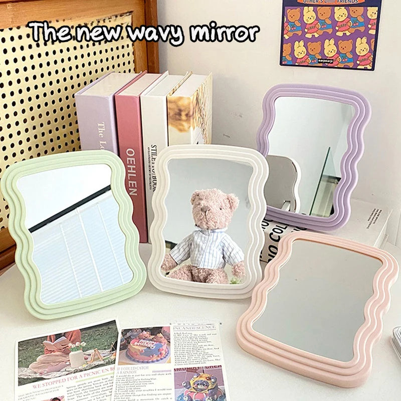 Irregular Makeup Mirrors Desktop Makeup Mirror Ins Cloud Makeup Mirror Aesthetic Room Decor Woman Makeup Supplies