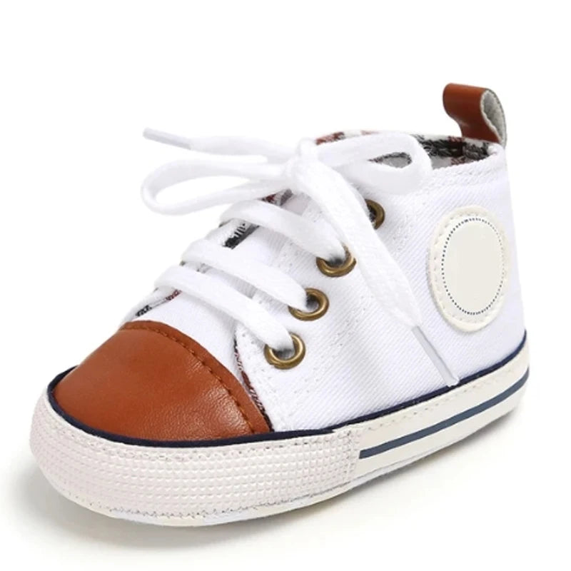 Chaussures bébé garçon fille, baskets classiques en toile décontractées, semelle souple, antidérapantes, pour nouveau-né, premier pas, D2486