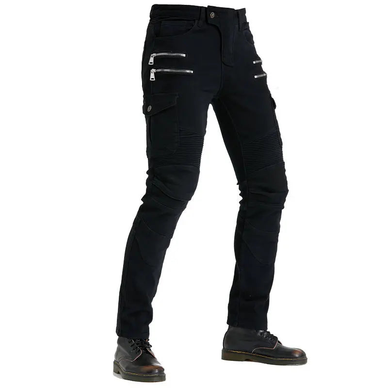 Motorcycle Riding Jeans Pants Men's Workwear Multi-Pocket Motocross Pants Outdoor Fall Protection Moto Trousers CE Protective