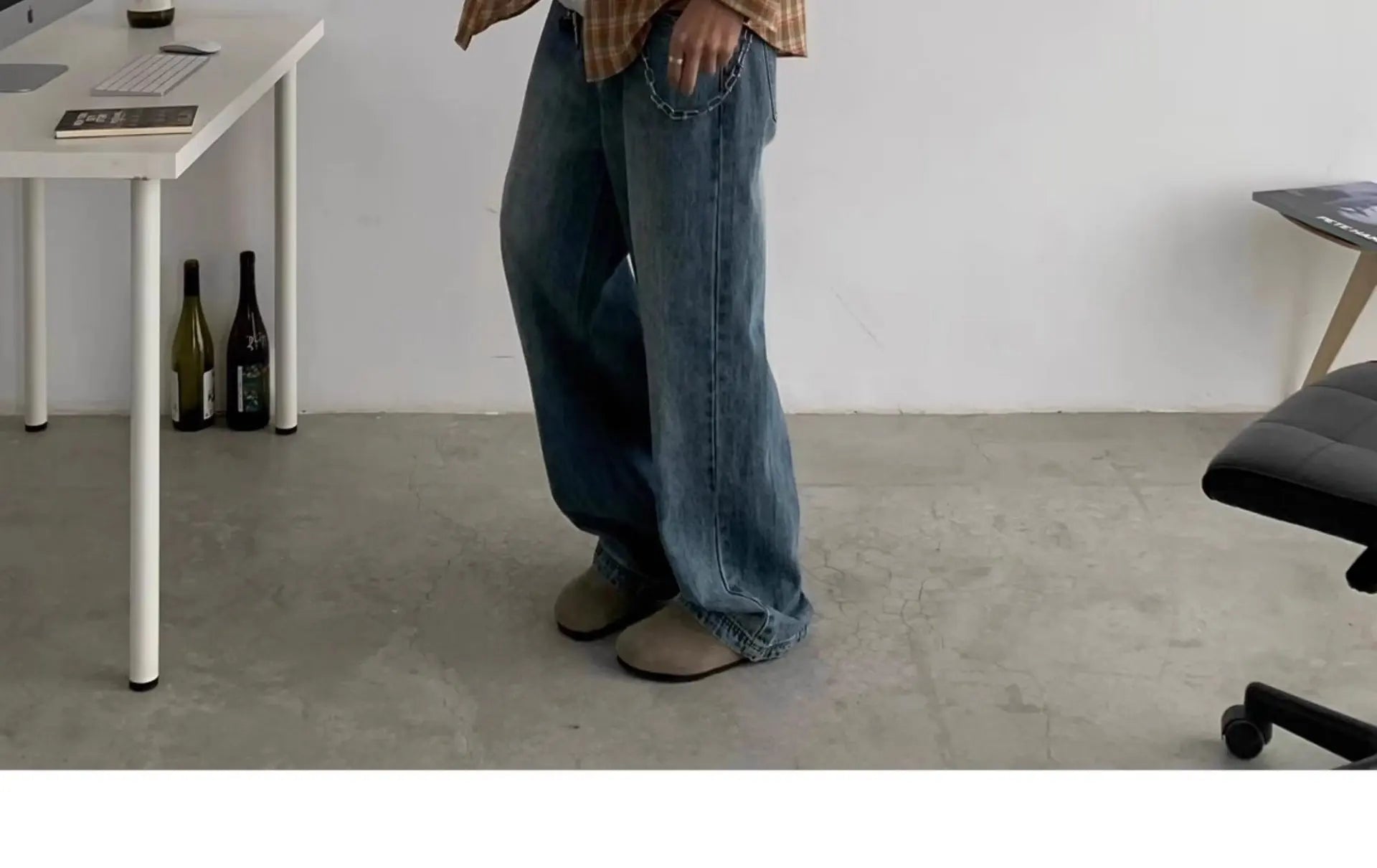 Mens Baggy Jeans for Men Women Y2k Skater Vintage Plain Pants 2025 Casual Wide Leg Jeans Loose Fit Denim Hip Hop Jeans for men