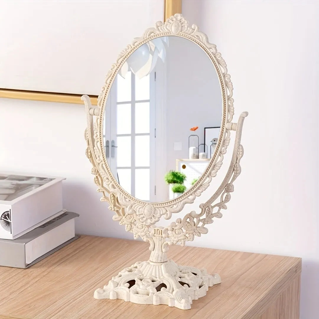 Vintage Makeup Mirror European Desktop Makeup Mirror Double Sided Minimalist Makeup Mirror
