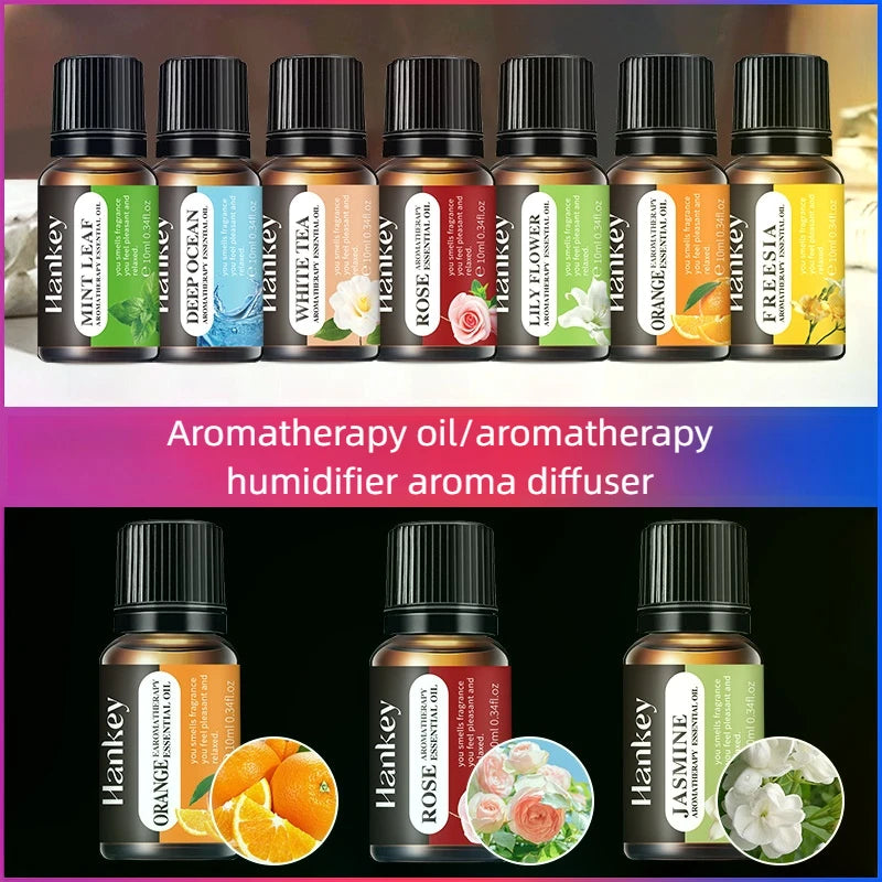 14 Lezzet 10ml Aroma Difüzör Hava Nemlendirici Ev Suda Çözünür Portakal Vanilya Gül Lavanta Koku Yağı için Esansiyel Yağlar