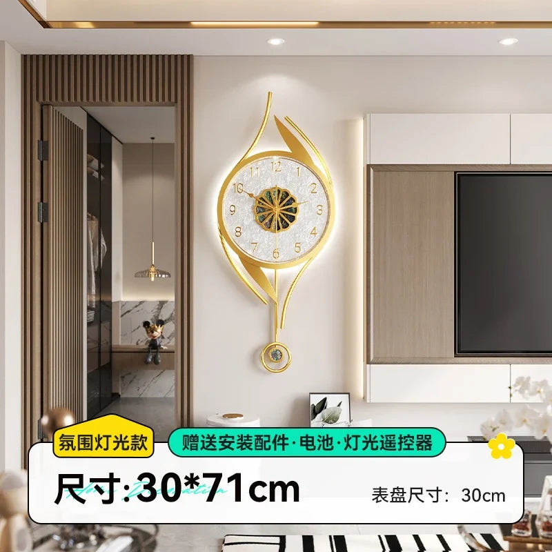 Art Mural Wall Clocks Led Modern Interior Luxury Restaurant Minimalist Wall Watch Large Nordic Fashion Horloge Room Decorations
