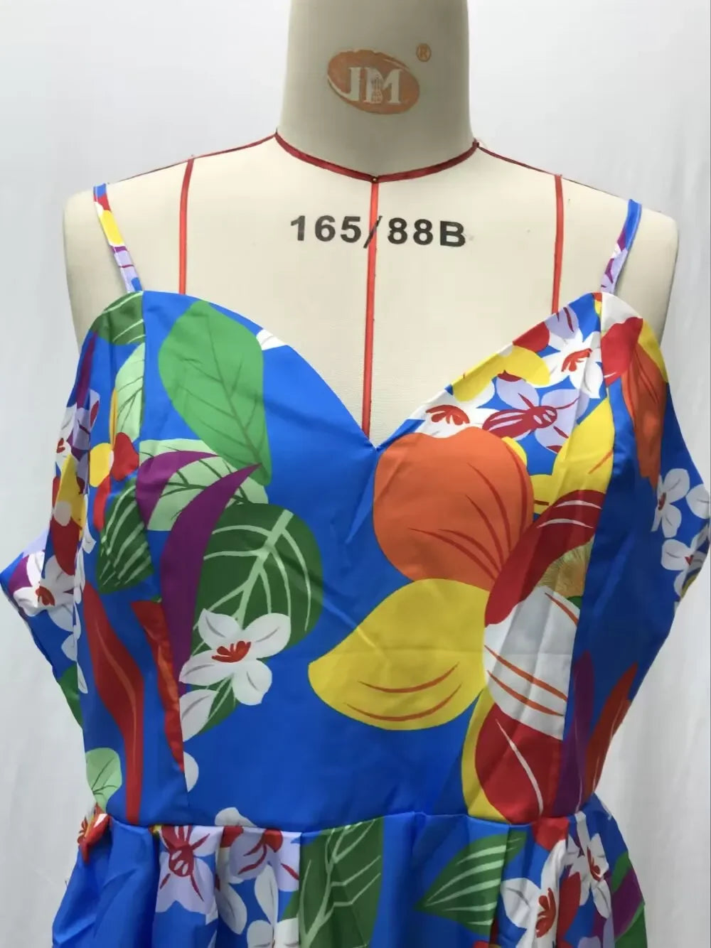 2024 New Summer Women's Clothing European American Style Off-the-shoulder Printed Dresses Oversized Tank Long Skirts