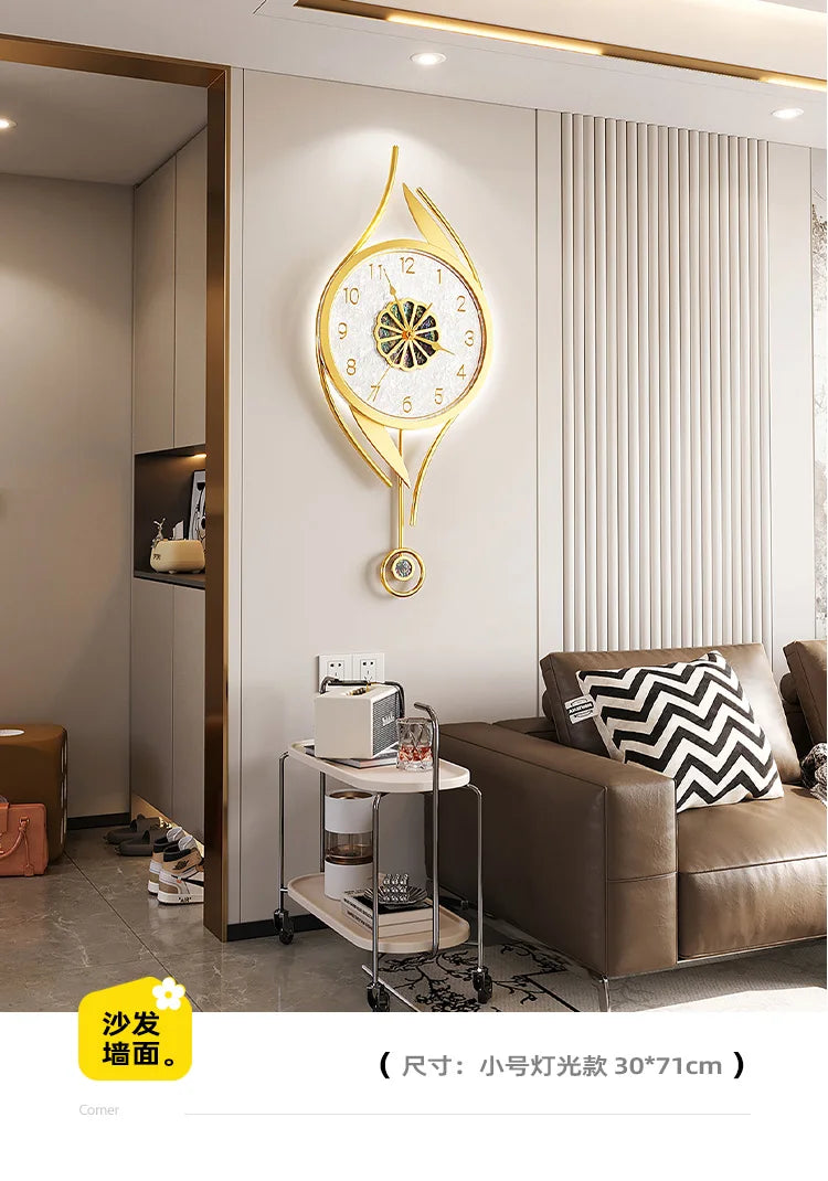 Art Mural Wall Clocks Led Modern Interior Luxury Restaurant Minimalist Wall Watch Large Nordic Fashion Horloge Room Decorations