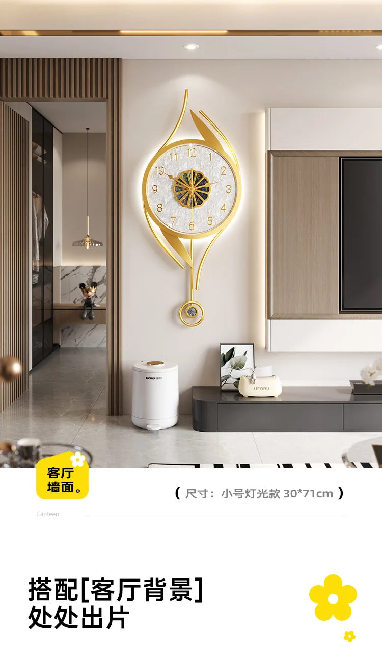 Art Mural Wall Clocks Led Modern Interior Luxury Restaurant Minimalist Wall Watch Large Nordic Fashion Horloge Room Decorations