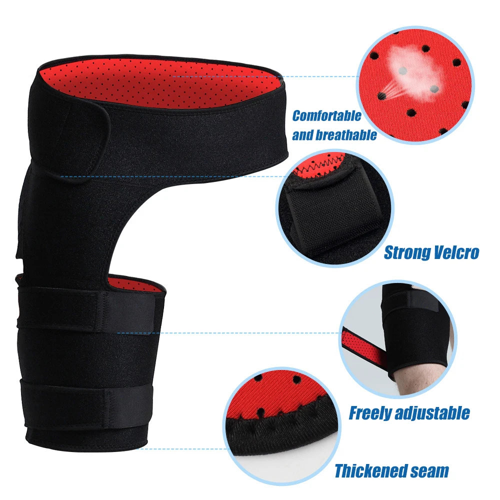 1PC Hip Support Belt Groin Support Sciatica Pain Relief Thigh Strap Compression Brace Joints Groin Arthritis Hip Protective Belt