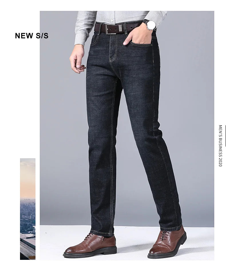 New Men Classic Jeans Jean Homme Pantalones Hombre Men Mannen Soft Black Biker Masculino Denim Overalls Mens Pants Size 30-38