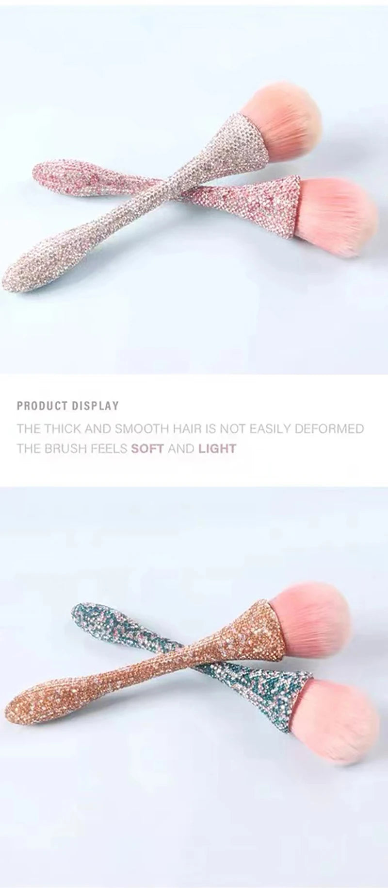 Rhinestone Nail Dust Brush Makeup Brush Large Face Powder Makeup Brushes Dust Powder Foundation Makeup Brush For Nail Makeup Too