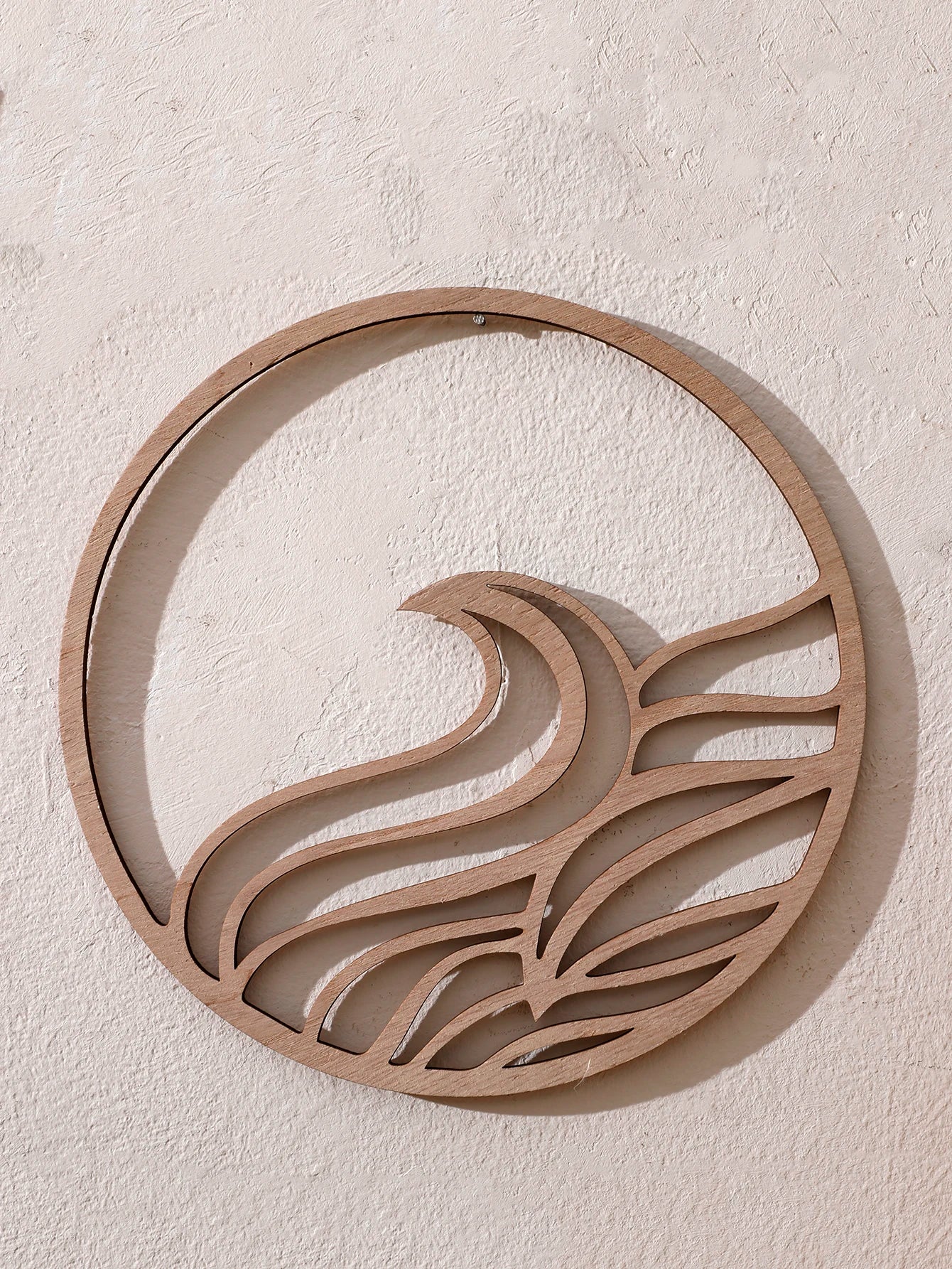 Décoration murale en bois naturel - Éléments de design (feu, eau, terre, air) Décoration murale suspendue en bois Accent mural bohème