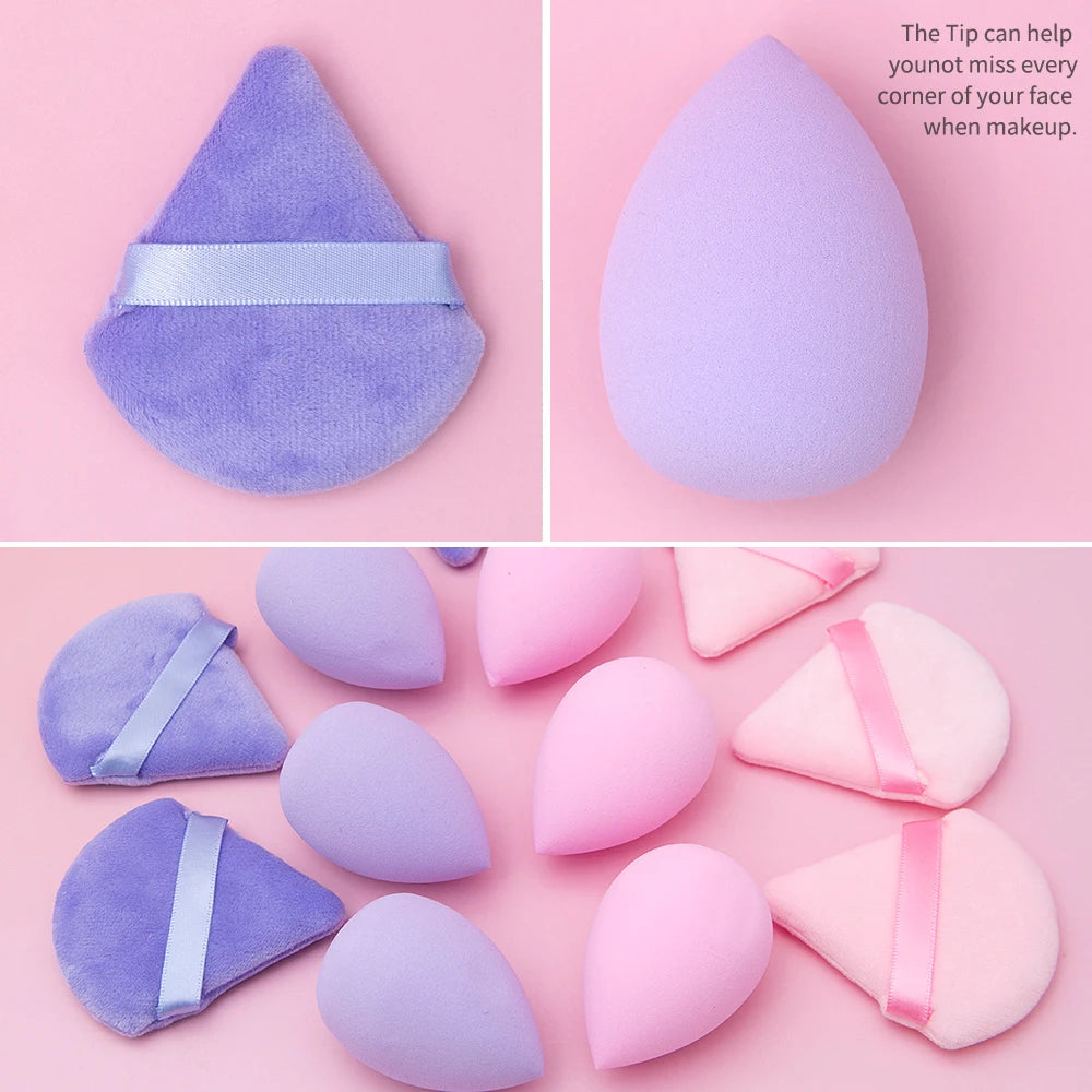 12PCS Makeup Tool Set Size Size Giant Soft Makeup Egg Makeup Powder Suitable for Base Makeup Corner Makeup Setting Novice Makeup