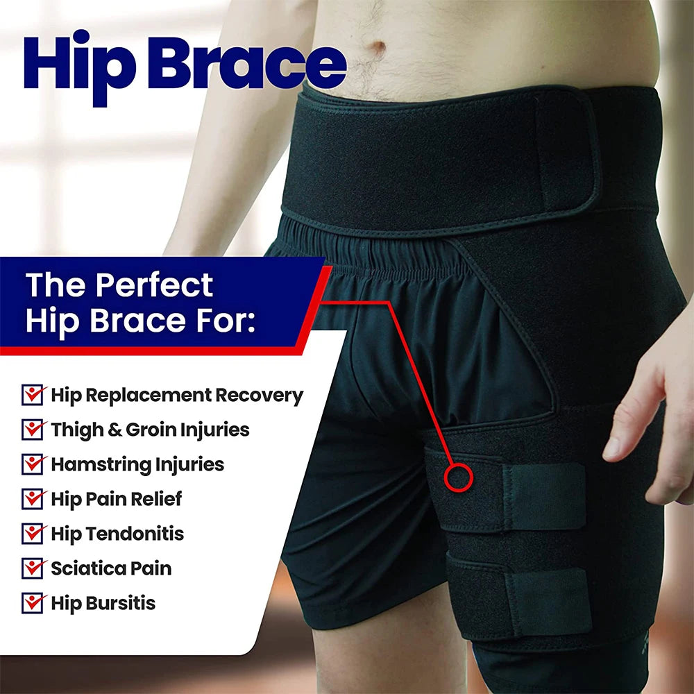 1PC Hip Support Belt Groin Support Sciatica Pain Relief Thigh Strap Compression Brace Joints Groin Arthritis Hip Protective Belt