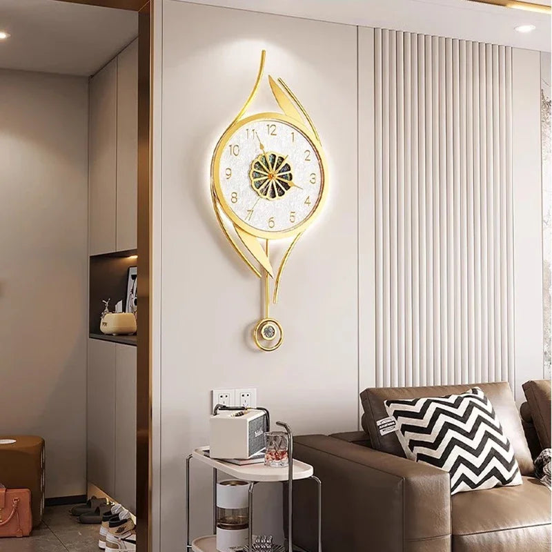 Art Mural Wall Clocks Led Modern Interior Luxury Restaurant Minimalist Wall Watch Large Nordic Fashion Horloge Room Decorations