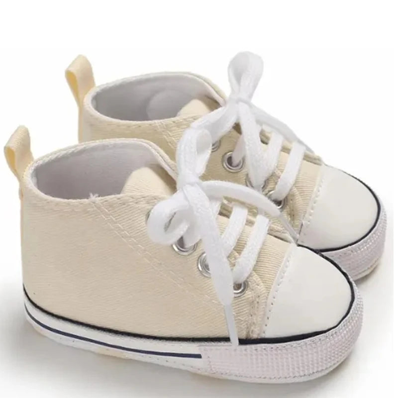 Chaussures bébé garçon fille, baskets classiques en toile décontractées, semelle souple, antidérapantes, pour nouveau-né, premier pas, D2486