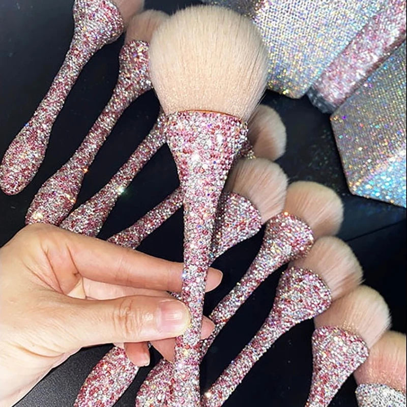 Rhinestone Nail Dust Brush Makeup Brush Large Face Powder Makeup Brushes Dust Powder Foundation Makeup Brush For Nail Makeup Too