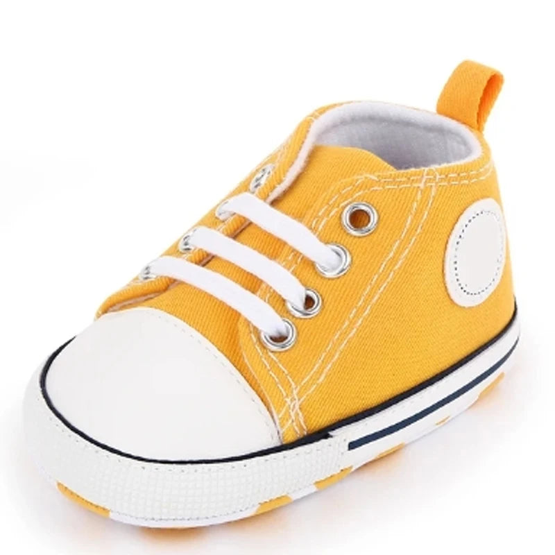 Chaussures bébé garçon fille, baskets classiques en toile décontractées, semelle souple, antidérapantes, pour nouveau-né, premier pas, D2486