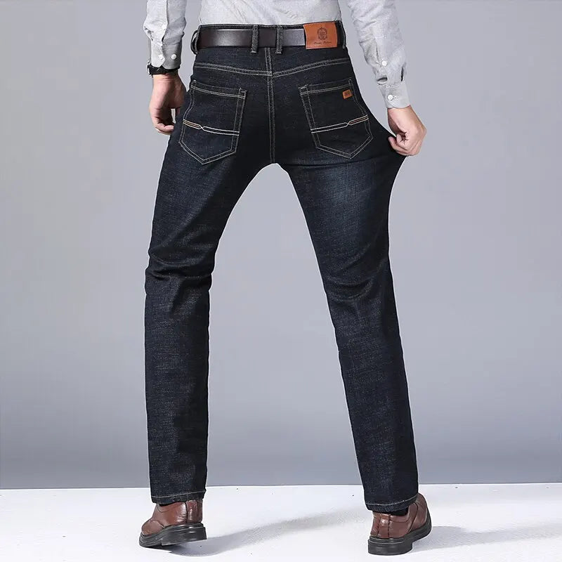 Nouveaux hommes classiques Jeans Jean Homme Pantalones Hombre hommes Mannen doux noir motard Masculino denim salopette hommes pantalons taille 32-38