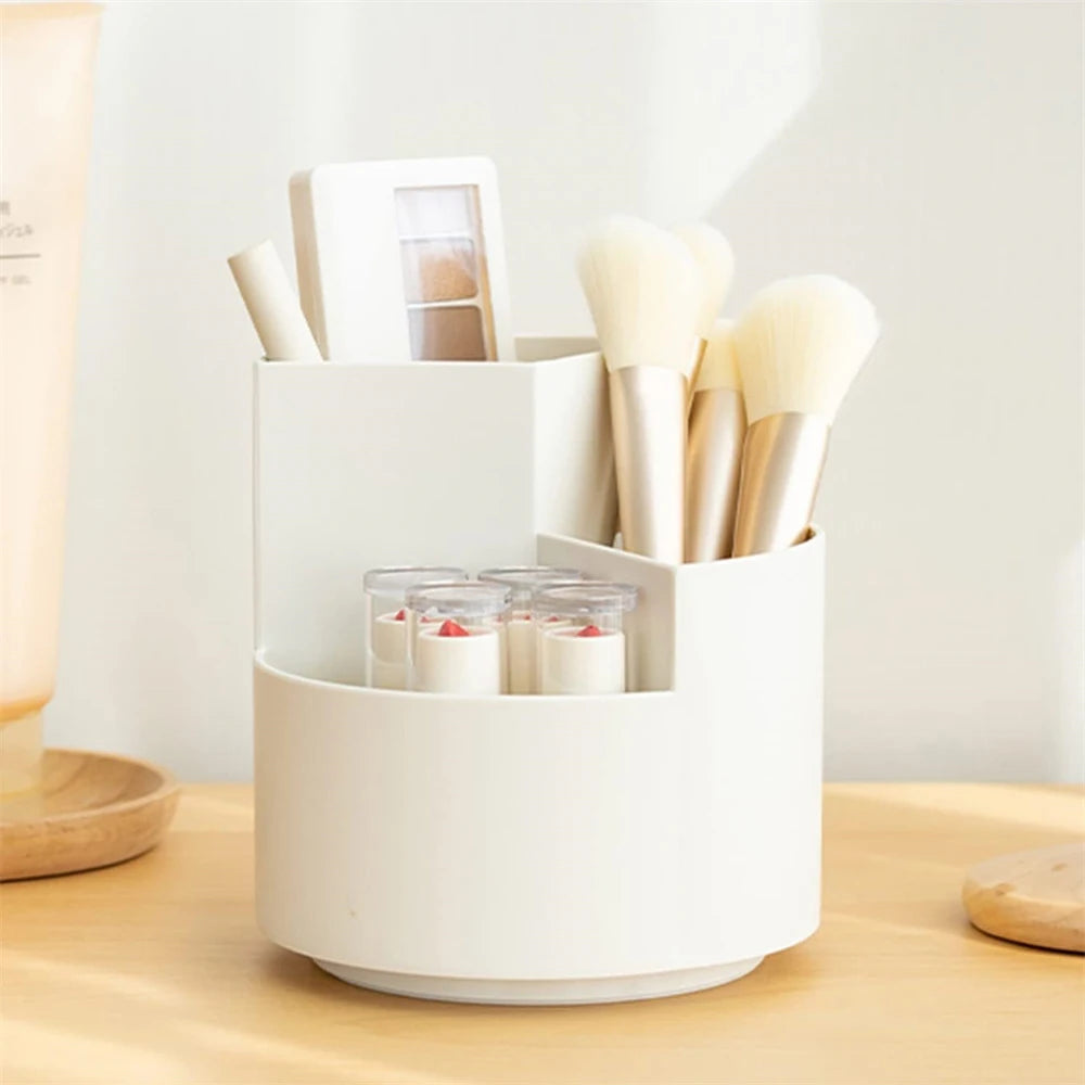 Makeup Brush Holder, 360° Swivel Makeup Brush Container, Makeup Brush Storage, Brush Holder, Makeup Brush Holder White
