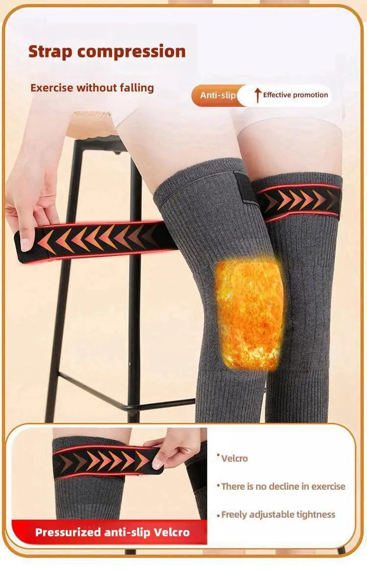 1 Pair Thermal Cashmere Knee Leg Warmers Stretchy Knee Brace Winter Warm Leg Sleeves Kneepads Muscle Joint Care Knee Support Pad