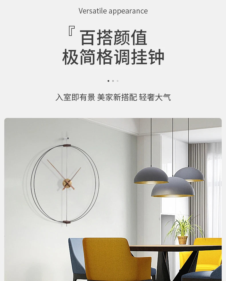 Interior Art Mural Wall Clocks Modern Round Fashion Design Wall Watch Nordic Restaurant Relogio De Parede Living Room Decoration