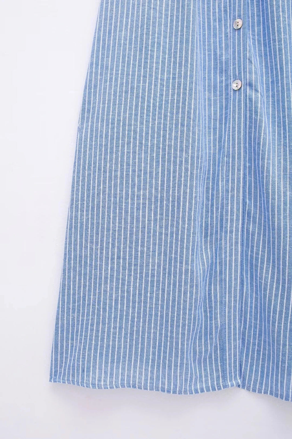 TRAFZA 2024 Striped Shirt Dress Women Belt Pleated Midi Dresses for Women Turn Up Sleeve Beach Women Summer Long Dress Vestidos