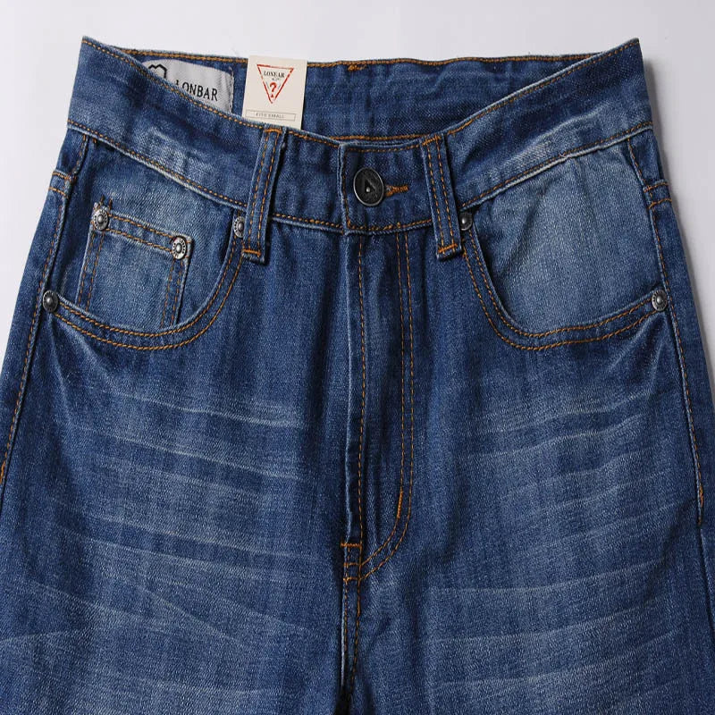 Denim Flared Jeans Men  Boot Cut Denim Pants Comfortable Slightly Slim Classic Loose Casual Blue Black Trousers For Male Bootcut