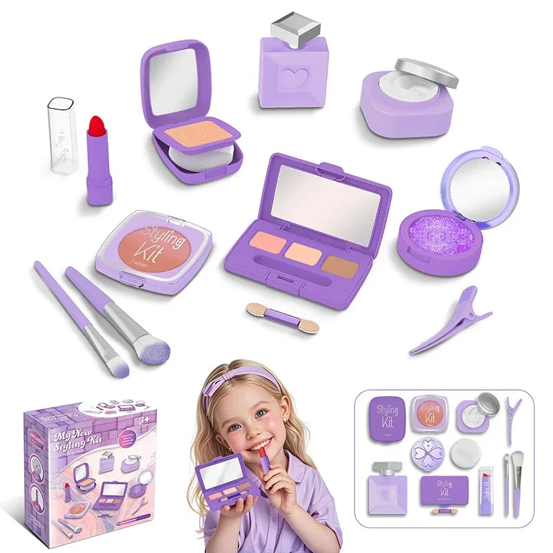 Kids Washable Make Up Makeup Kit for Girl,Pretend Play Cosmetics Toy Simulation Makeup Toys,Play Real Makeup Girls Toys Gift