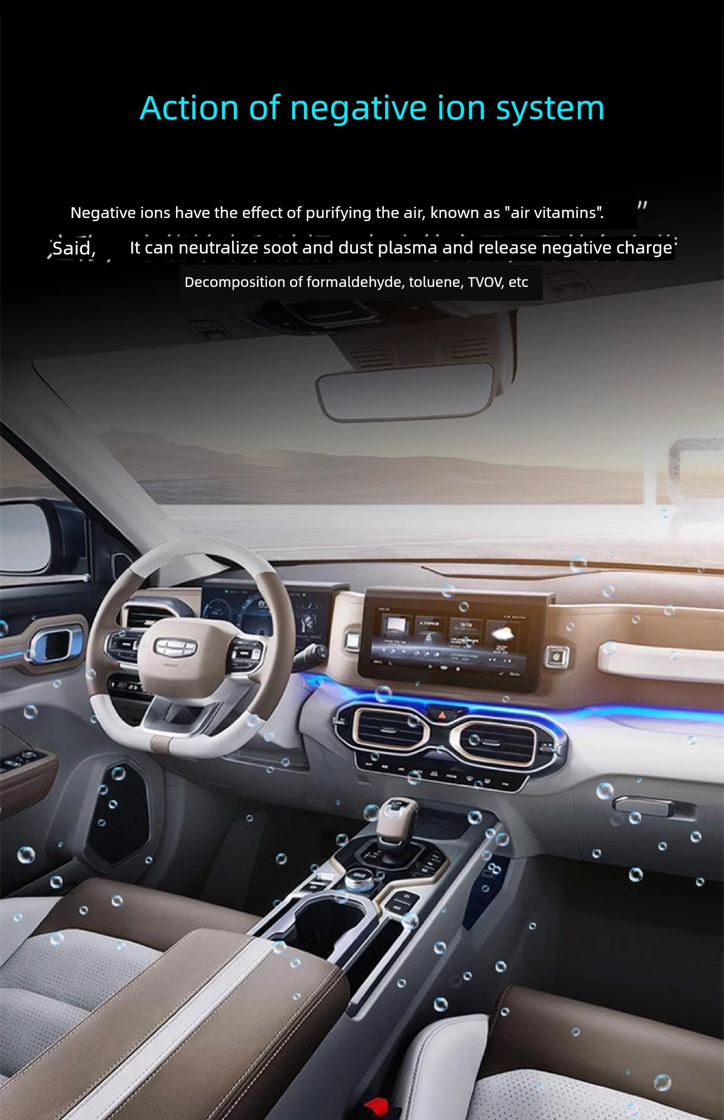 Restoration Negative Ion System Intelligent Car Fragrance