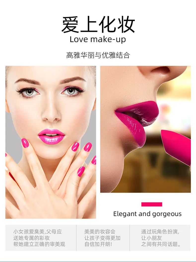 Children'S Cosmetics Toy Set Girl Makeup Box Playing House Toys Girl Makeup Princess Makeup Box Children'S Simulated Makeup Tool