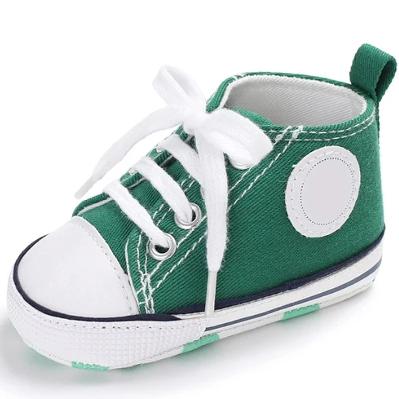 Chaussures bébé garçon fille, baskets classiques en toile décontractées, semelle souple, antidérapantes, pour nouveau-né, premier pas, D2486