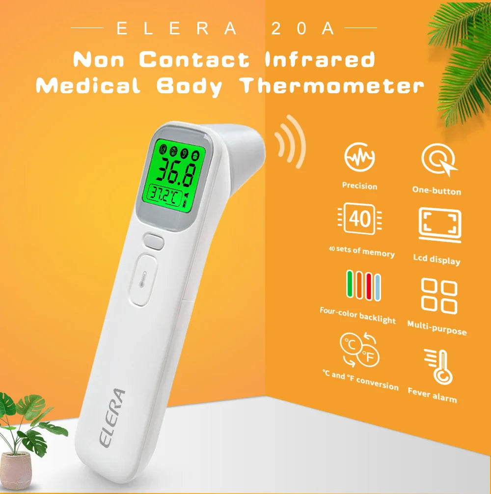 ELERA Infrared Digital Thermometer Forehead Ear Body Fever Termometre Medical Non-contact Temperature Measurement Device